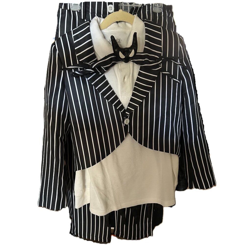 Nightmare Before Christmas JACK SKELLINGTON SUIT COSTUME Kids Boys Child Sz 6-8